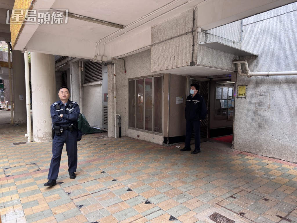 警員在場調查。梁國峰攝 警員在場調查。梁國峰攝