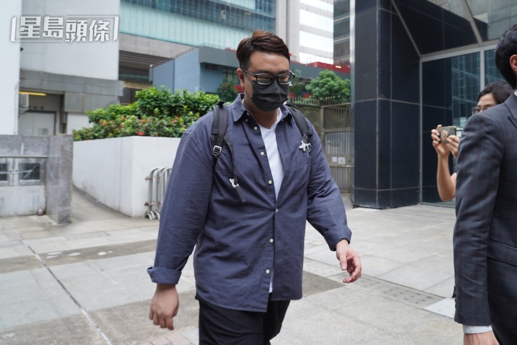被告鄺浩林不認罪。葉偉豪攝 被告鄺浩林不認罪。葉偉豪攝