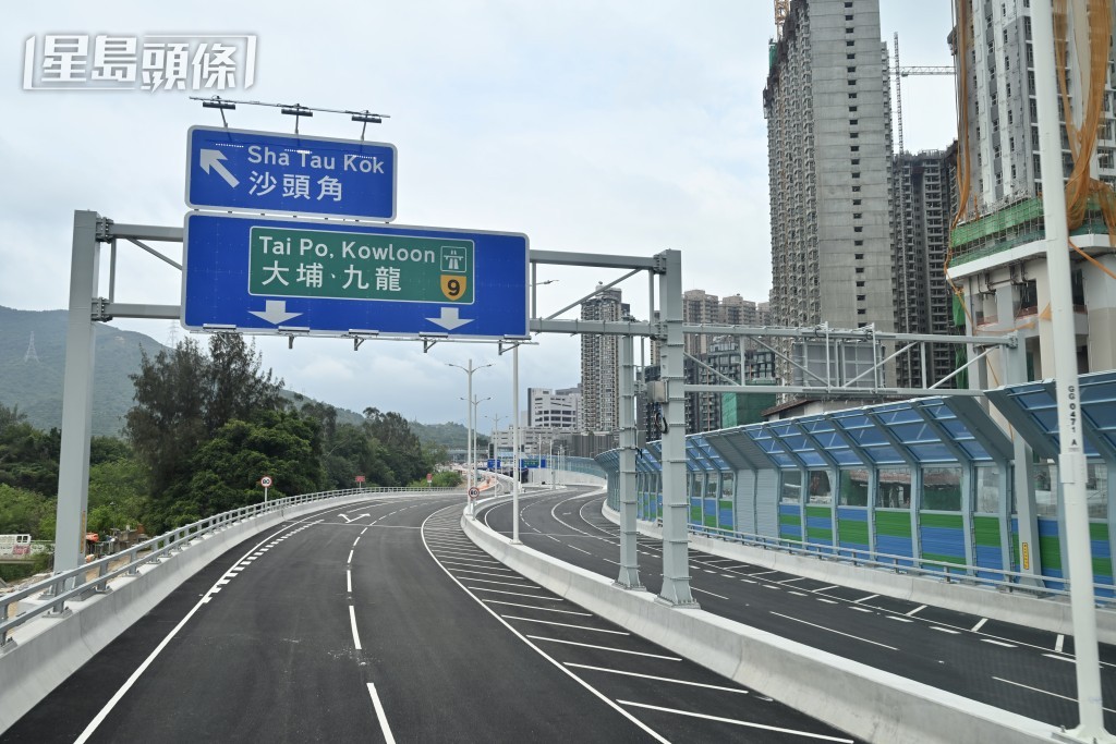 粉嶺繞道（東段）通車。資料圖片