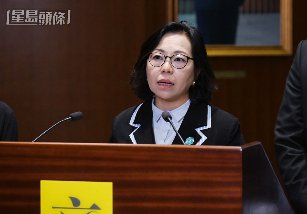 麥美娟會後見傳媒時提醒市民切勿以身試法。何健勇攝