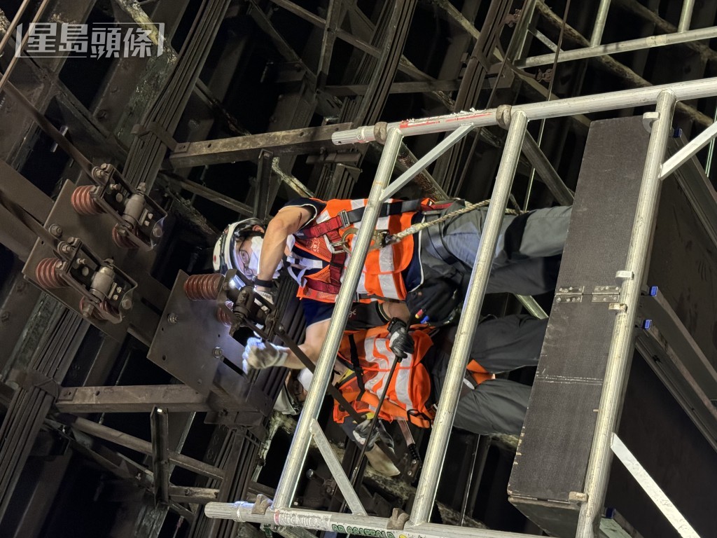 觀塘綫隧道大型基建設施更新工程。港鐵供圖 觀塘綫隧道大型基建設施更新工程。港鐵供圖