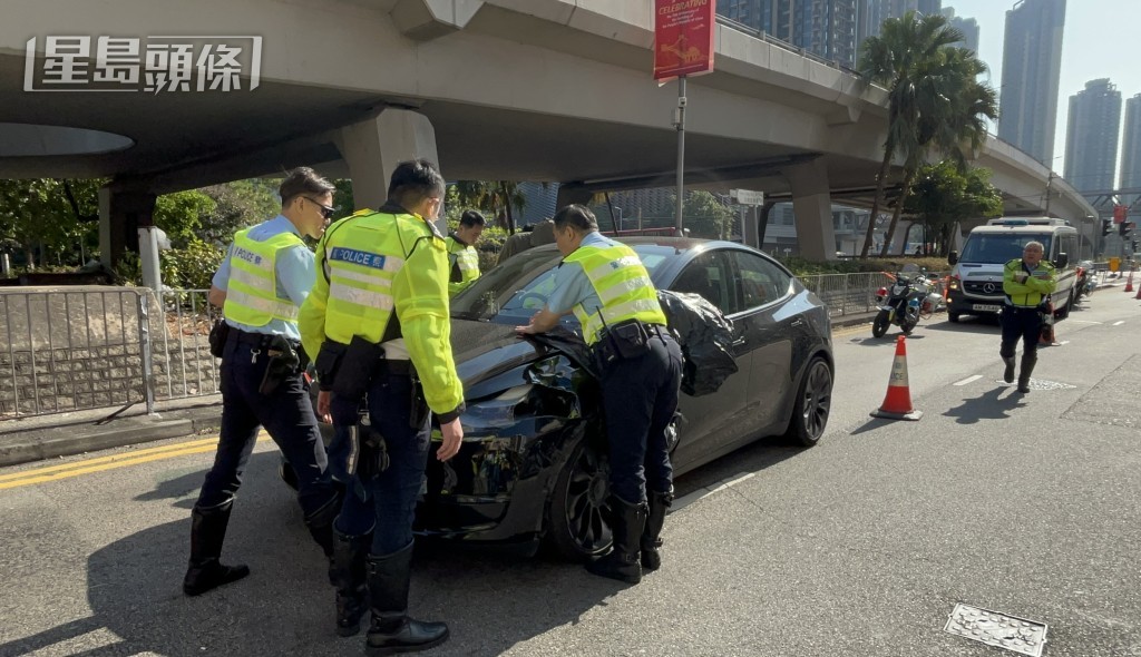 警方事后于现场调查。资料图片 警方事后于现场调查。资料图片