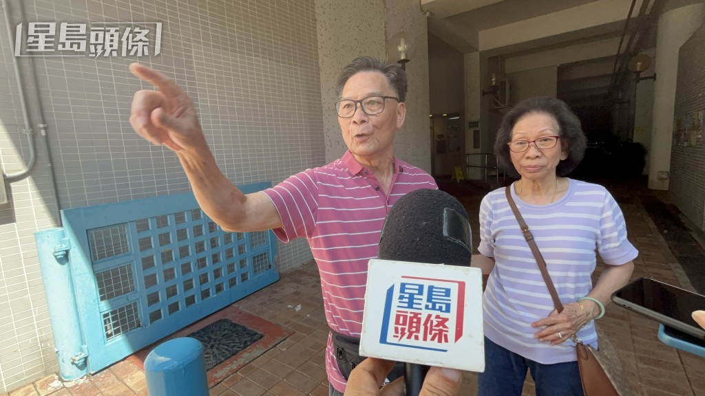 振華苑12樓居民李先生指事發時聽到巨響。楊偉亨攝 振華苑12樓居民李先生指事發時聽到巨響。楊偉亨攝