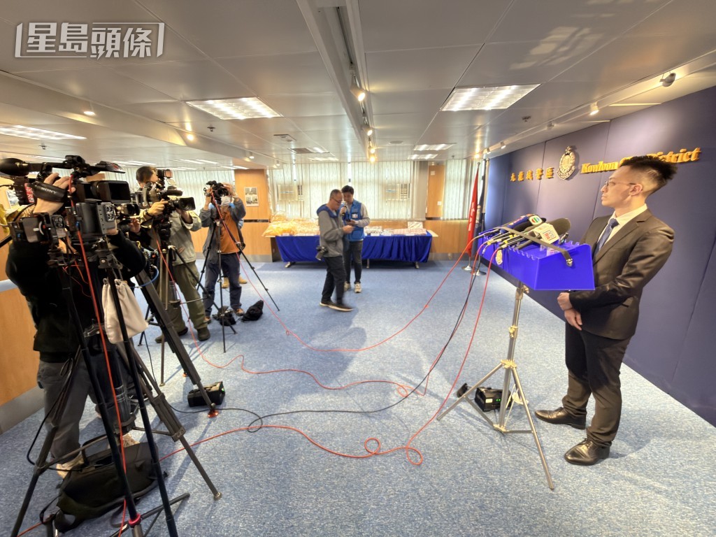 九龍城警區重案組高級督察曾嘉俊講述案件。 九龍城警區重案組高級督察曾嘉俊講述案件。