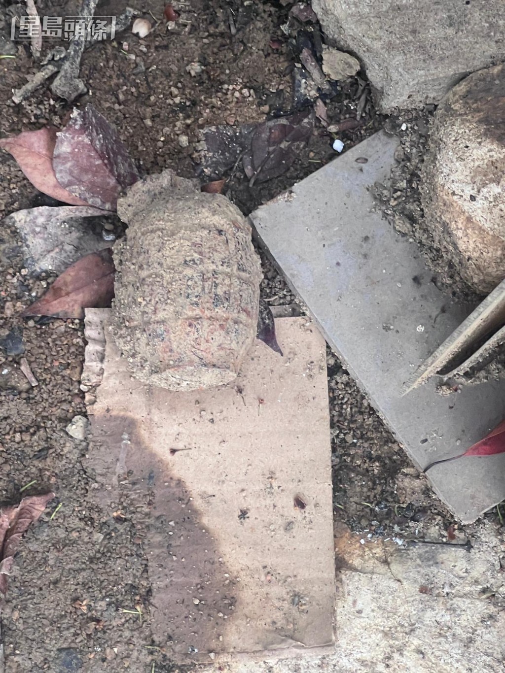 該枚英軍手榴彈長約9厘米。警方提供