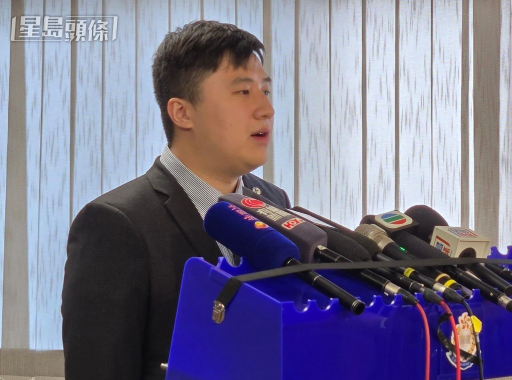 油尖警區刑事調查隊高級督察陸智灝。 油尖警區刑事調查隊高級督察陸智灝。