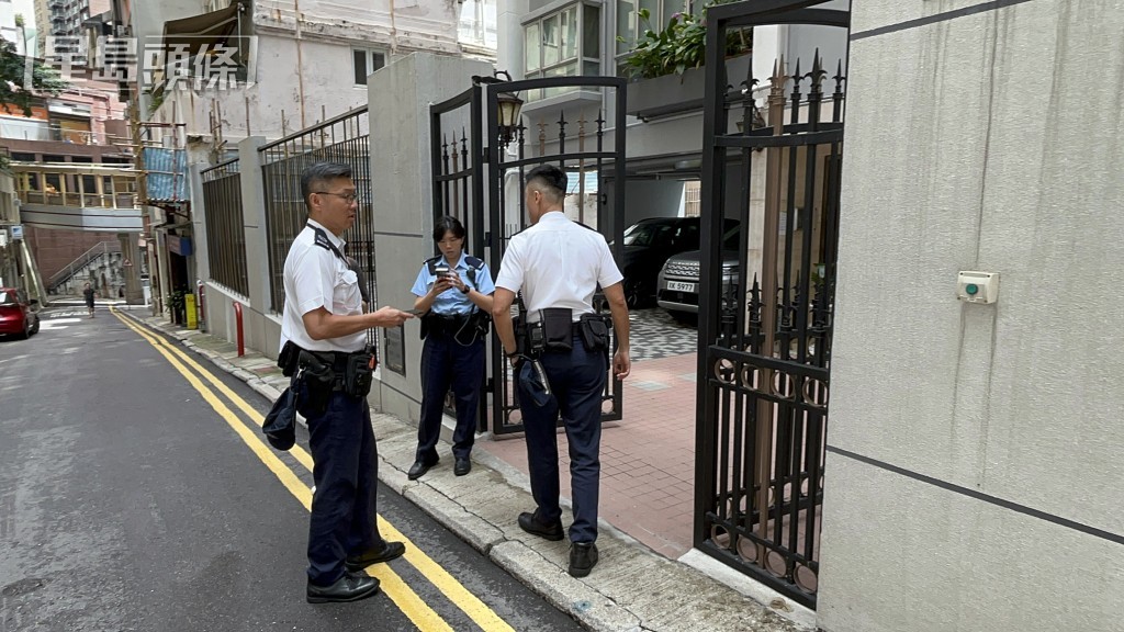 警方到場調查。楊偉亨攝 警方到場調查。楊偉亨攝