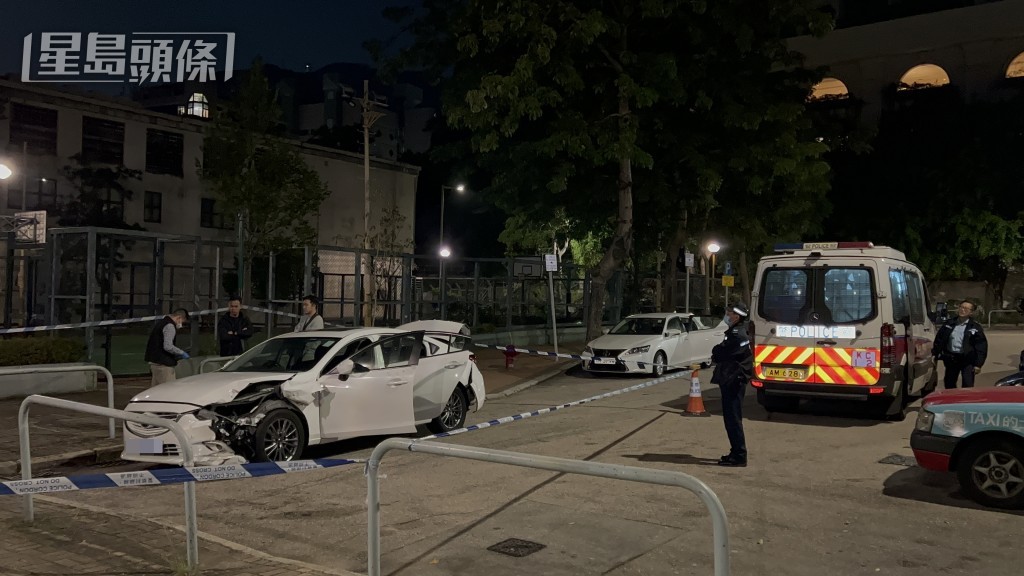 警方在九龍塘尋獲涉案車輛。蔡楚輝攝