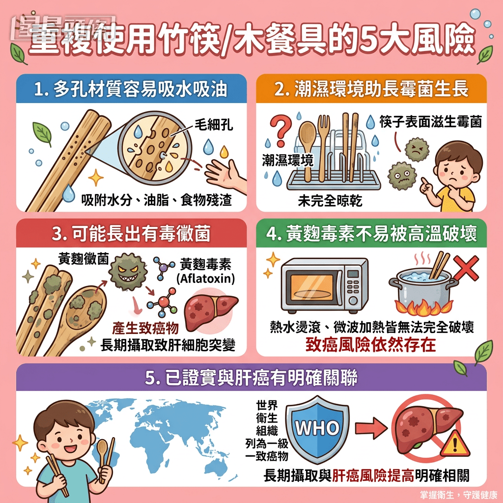 重複使用竹筷子／木筷子的5大風險