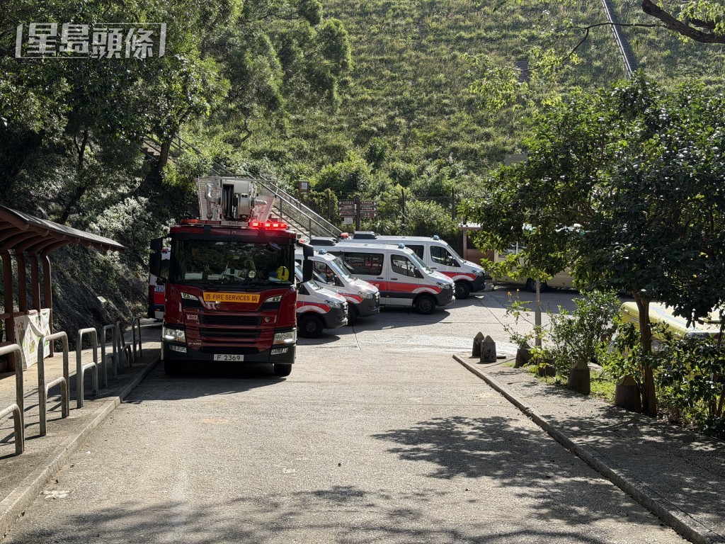 多輛救援車輛到場。