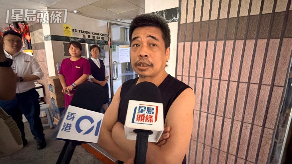 麵店負責人顏先生指損失兩日生意額。 麵店負責人顏先生指損失兩日生意額。