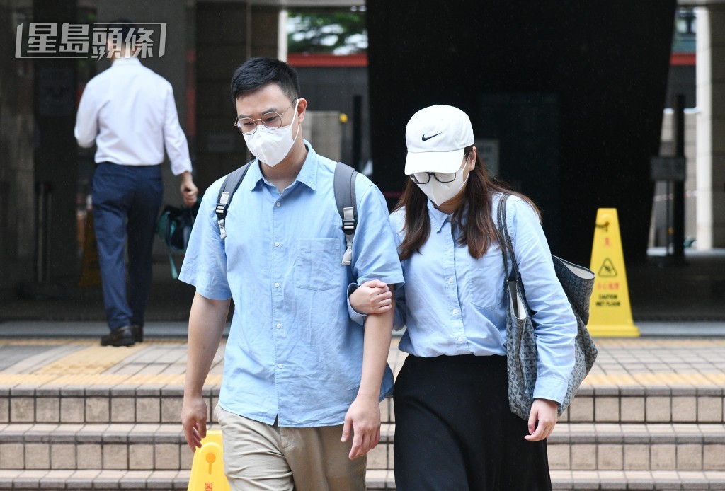 死者余沛霏父母余炳恒與羅嘉倩。何健勇攝 死者余沛霏父母余炳恒與羅嘉倩。何健勇攝