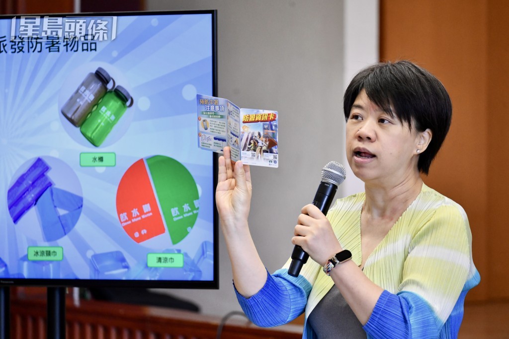 游雯指,研究結果發現在工作期間使用清涼用品,可提升即時涼感及工作效率。盧江球攝 游雯指,研究結果發現在工作期間使用清涼用品,可提升即時涼感及工作效率。盧江球攝