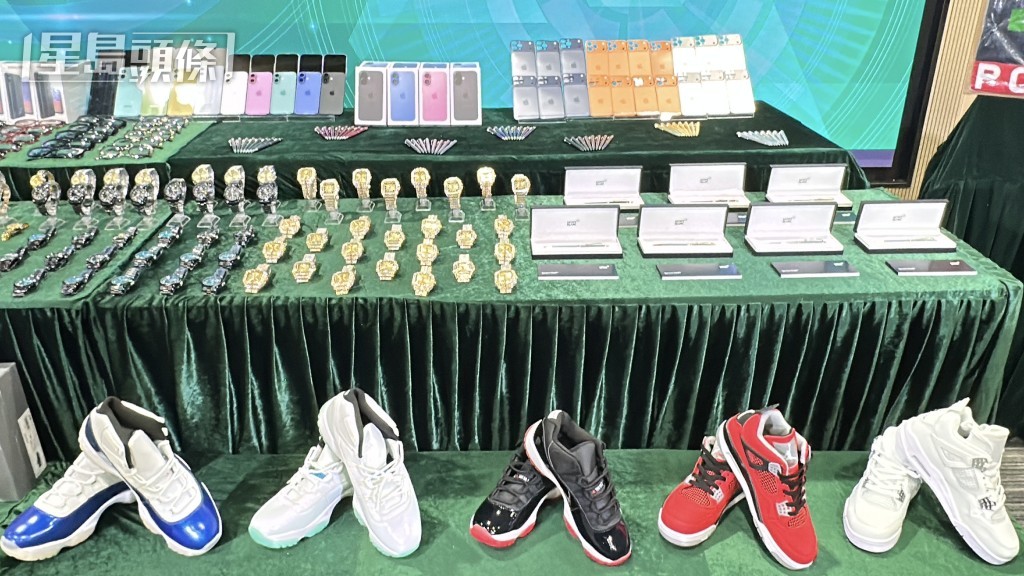 涉案的冒牌物品包括球鞋。