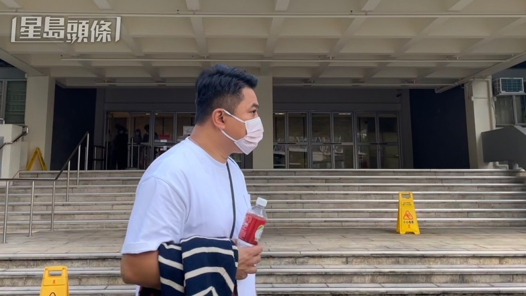 楊育鑫連同另兩名被告均獲裁定串謀詐騙罪不成立。廖凱霖攝 楊育鑫連同另兩名被告均獲裁定串謀詐騙罪不成立。廖凱霖攝