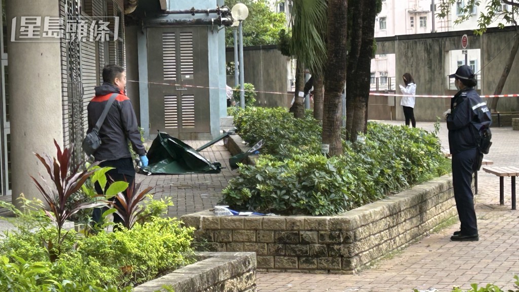 警員封鎖現場調查。蔡楚輝攝 警員封鎖現場調查。蔡楚輝攝
