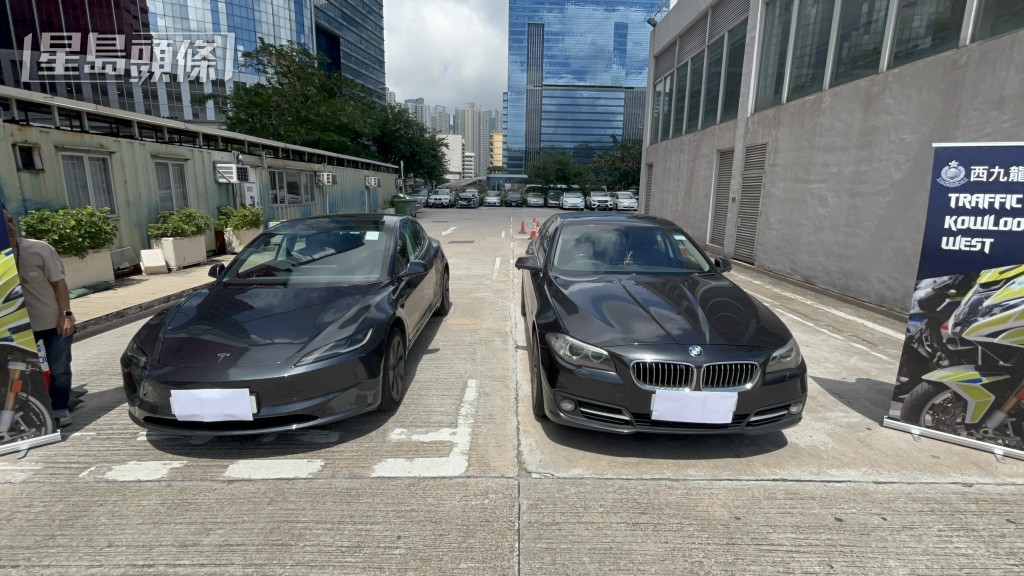 涉案車輛被扣留調查。楊偉亨攝 涉案車輛被扣留調查。楊偉亨攝