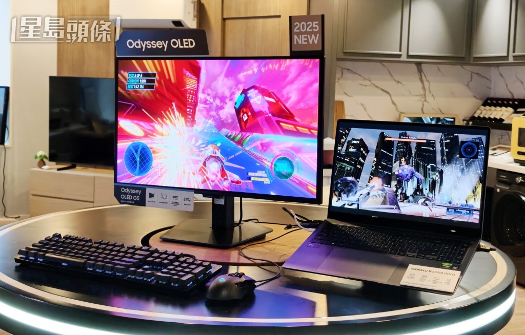 27吋Odyssey OLED G5采用QD-OLED面板技术，支援180Hz更新率。