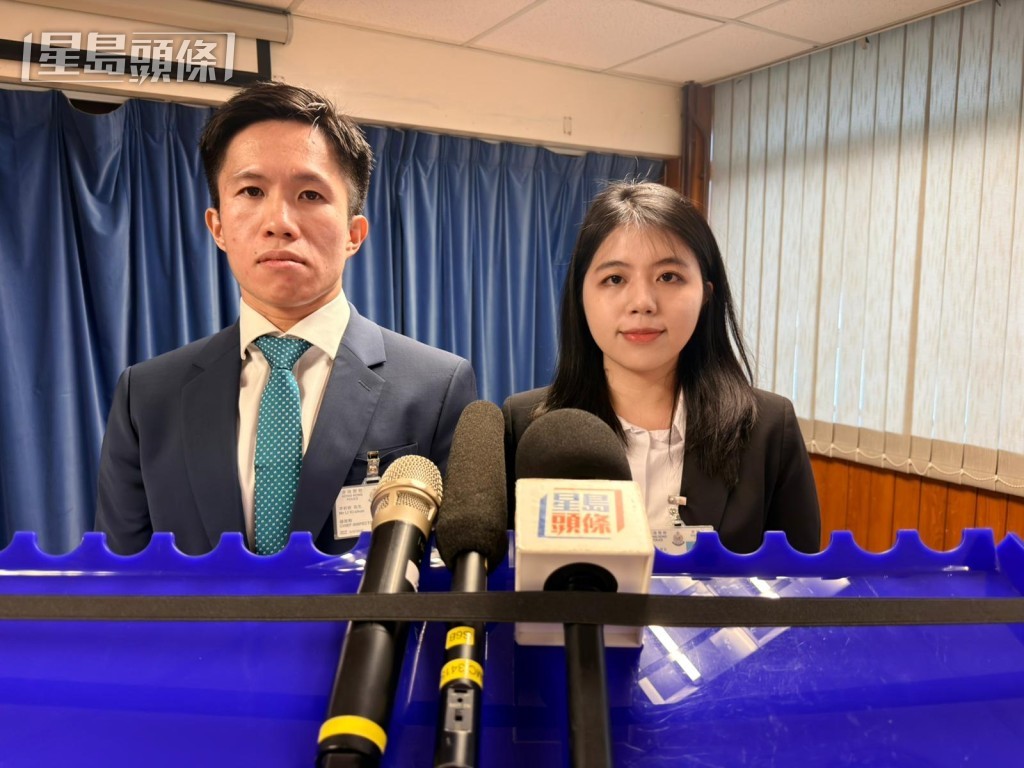 油尖警區刑事調查總督察李祈晉,及刑事調查隊第五隊主管督察蘇倩怡。 油尖警區刑事調查總督察李祈晉,及刑事調查隊第五隊主管督察蘇倩怡。