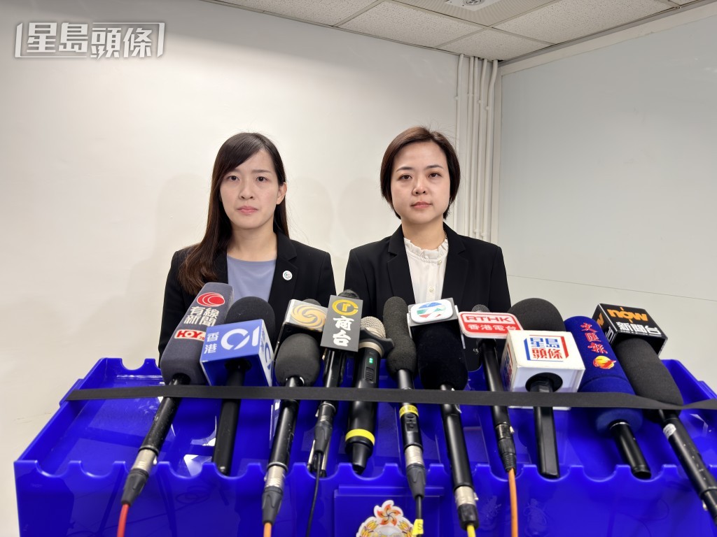 大埔警區刑事部總督察譚婧珊（右）、家庭衝突及性暴力政策組高級督察郭詩慧。