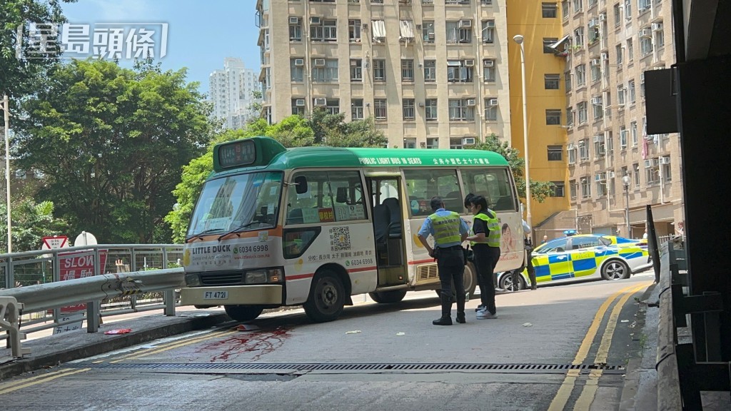 被告梁錦成案發日於黃大仙龍蟠街撞斃女途人，事後警方到場調查。資料圖片