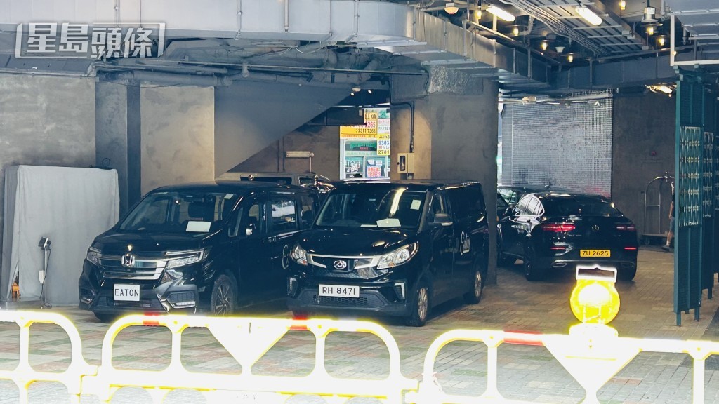 一度淹浸的停車場,積水已被清理。蔡楚輝攝 一度淹浸的停車場,積水已被清理。蔡楚輝攝