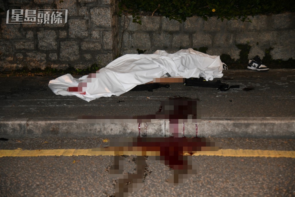 鐵騎士當場慘死。黎志偉攝 鐵騎士當場慘死。黎志偉攝