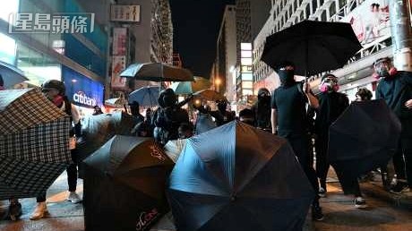 示威人士在旺角一帶集結。資料圖片 示威人士在旺角一帶集結。資料圖片