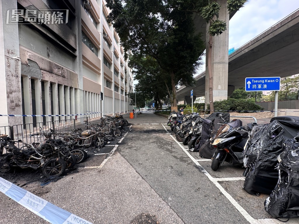 停泊於電單車泊車位的鐵騎無一倖免。資料圖片