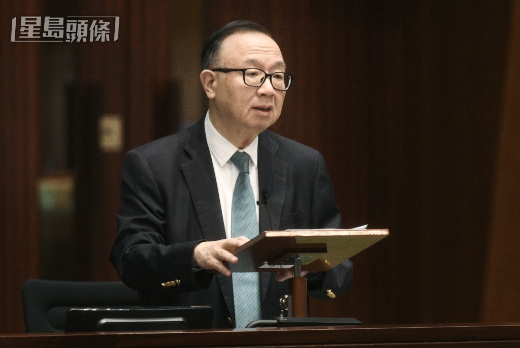廖長江問到政府在制定數據安全法的進展，以及具體立法時間表。資料圖片