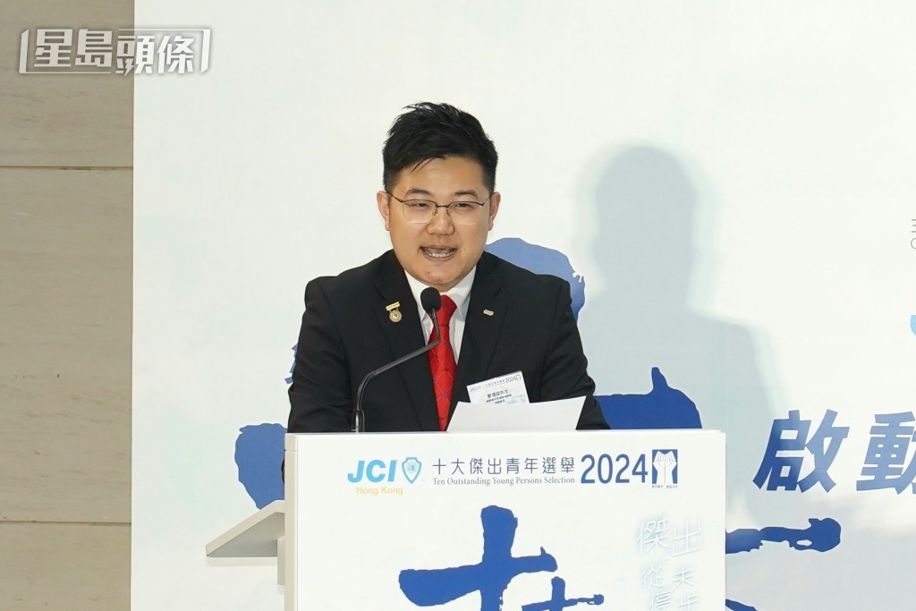 國際青年商會香港總會總會會長麥頌斌。葉偉豪攝 國際青年商會香港總會總會會長麥頌斌。葉偉豪攝