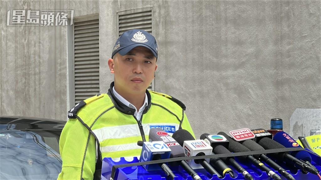 何健邦講述警方行動。劉漢權攝 何健邦講述警方行動。劉漢權攝