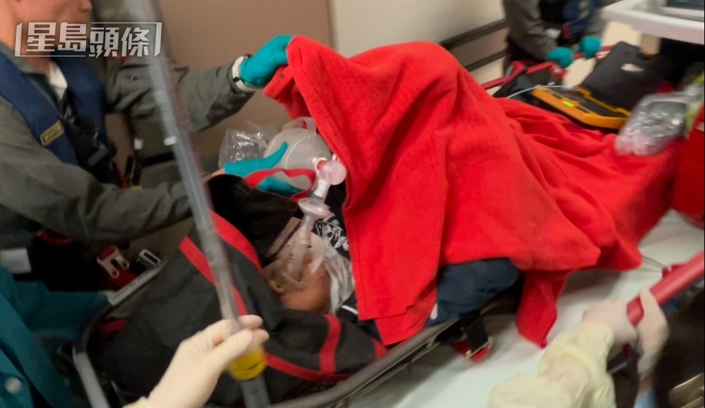 事主由直升機送院搶救，終告不治。蔡楚輝攝