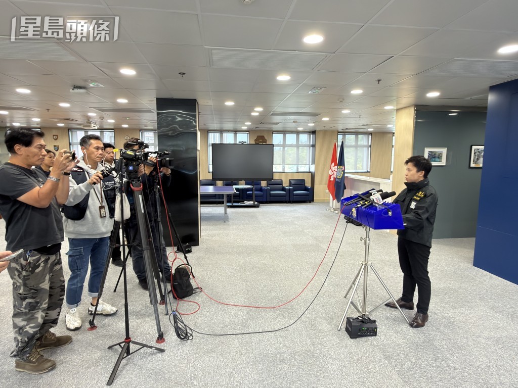 大嶼山警區刑事調查隊督察唐慧琪講述拘捕行動。