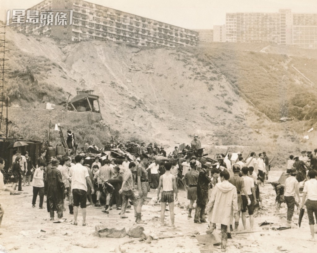 觀塘雞寮安置區遭數千噸山泥淹沒。資料圖片 觀塘雞寮安置區遭數千噸山泥淹沒。資料圖片