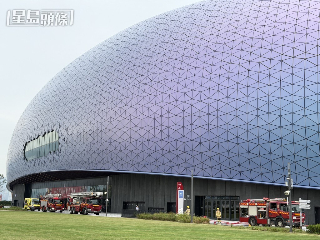 啟德體育園發生火警。梁國峰攝