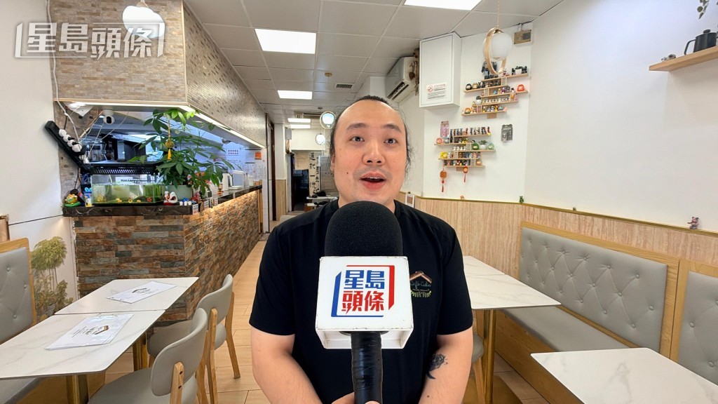 咖啡店負責人張先生指無法營業,損失達5位數。 咖啡店負責人張先生指無法營業,損失達5位數。