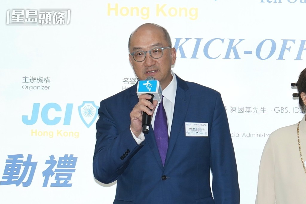 第十三屆港區全國人大代表和香港賽馬會公司事務執行總監譚志源。葉偉豪攝 第十三屆港區全國人大代表和香港賽馬會公司事務執行總監譚志源。葉偉豪攝