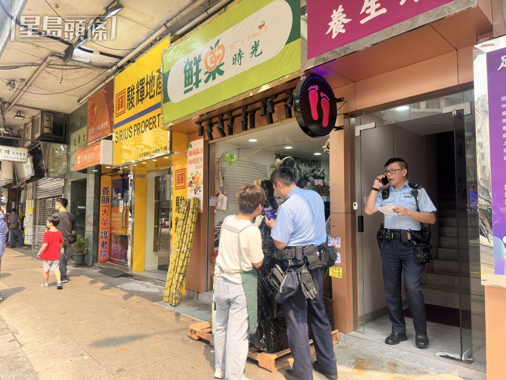 警方在场调查。梁国峰摄