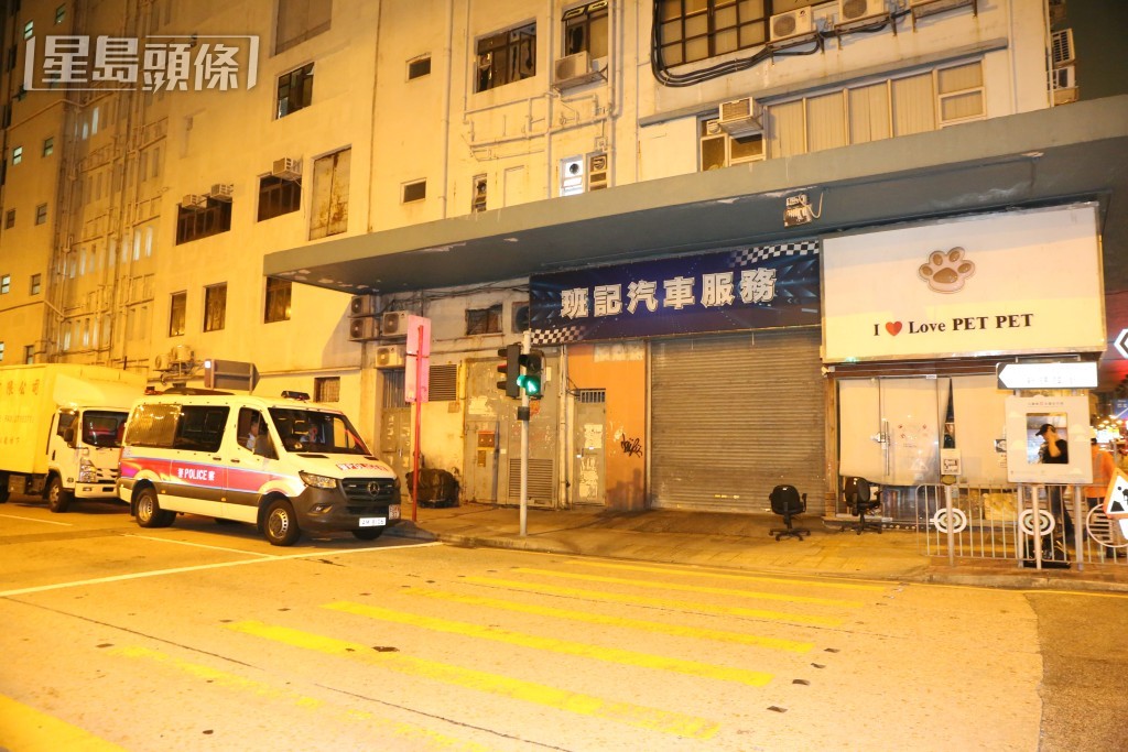 警方到場調查事件。黎志偉攝 警方到場調查事件。黎志偉攝