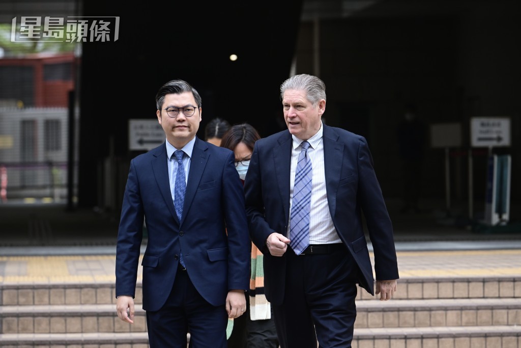 黎智英律師團成員。陳極彰攝 黎智英律師團成員。陳極彰攝