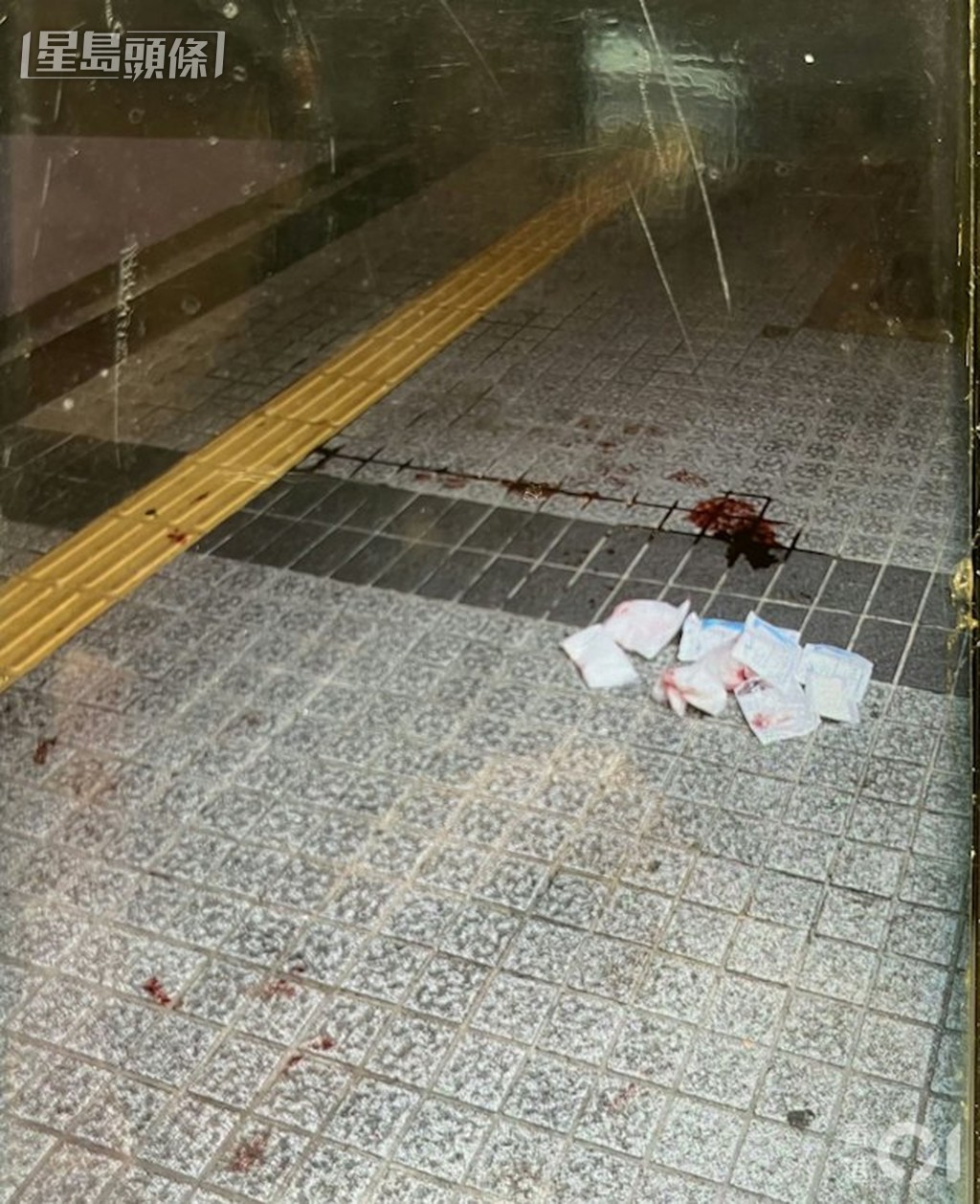 現場遺下死者血跡。資料圖片