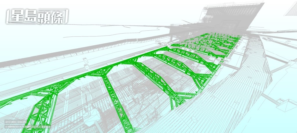 港鐵在今次工程大量善用BIM 3D模型技術。港鐵提供 港鐵在今次工程大量善用BIM 3D模型技術。港鐵提供