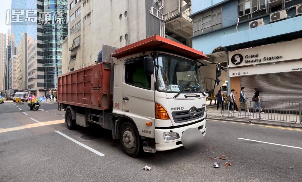 涉事貨車。林思明攝