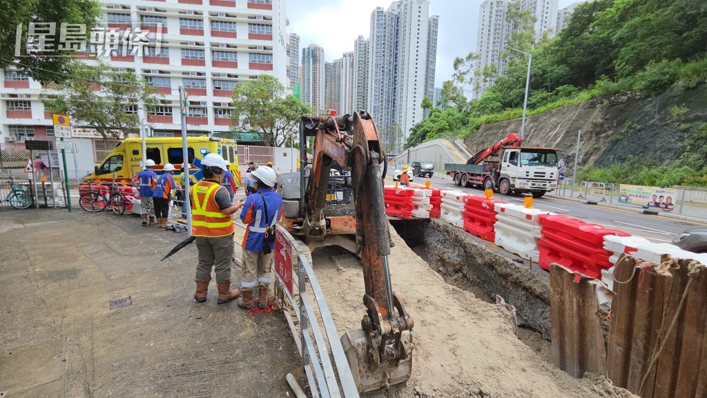 事發的工地。蔡楚輝攝 事發的工地。蔡楚輝攝