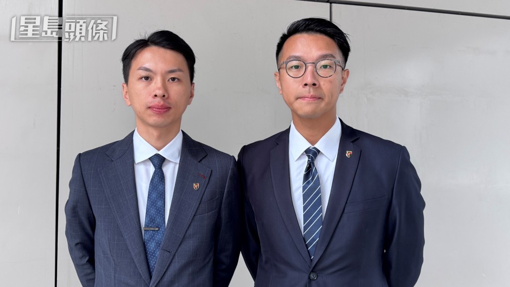 商罪科訛騙案調查組總督察韓成昊（右）及高級督察韓振光（左）。劉曉曦攝 