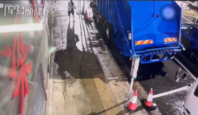 閉路電視拍下一名男子涉案。梁國峰攝