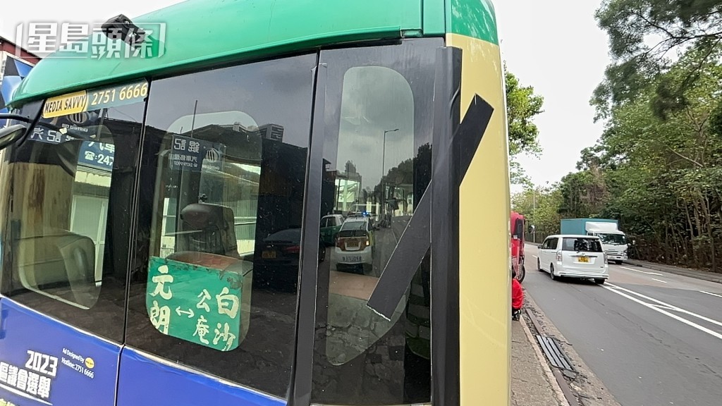 涉事綠Van來往元朗至白沙村。楊偉亨攝 涉事綠Van來往元朗至白沙村。楊偉亨攝