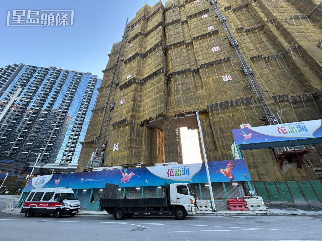 現場為啟德承豐里一住宅地盤。曾志恆攝 現場為啟德承豐里一住宅地盤。曾志恆攝