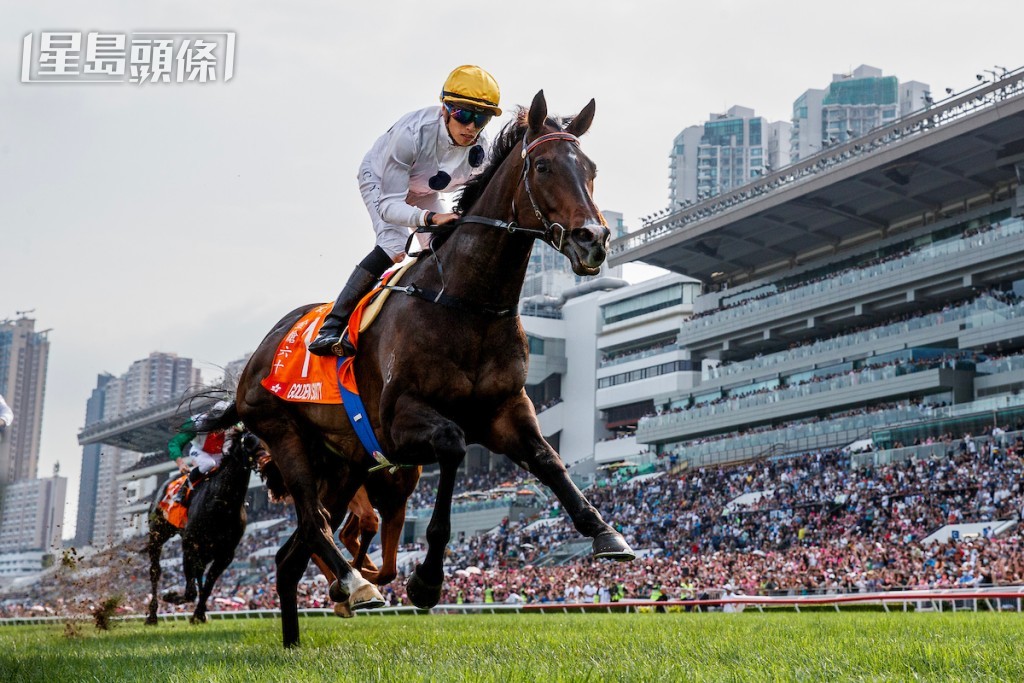 現已退役的香港三屆馬王「金鎗六十」,日前獲得馬主協會頒發「終身成就獎」。 現已退役的香港三屆馬王「金鎗六十」,日前獲得馬主協會頒發「終身成就獎」。